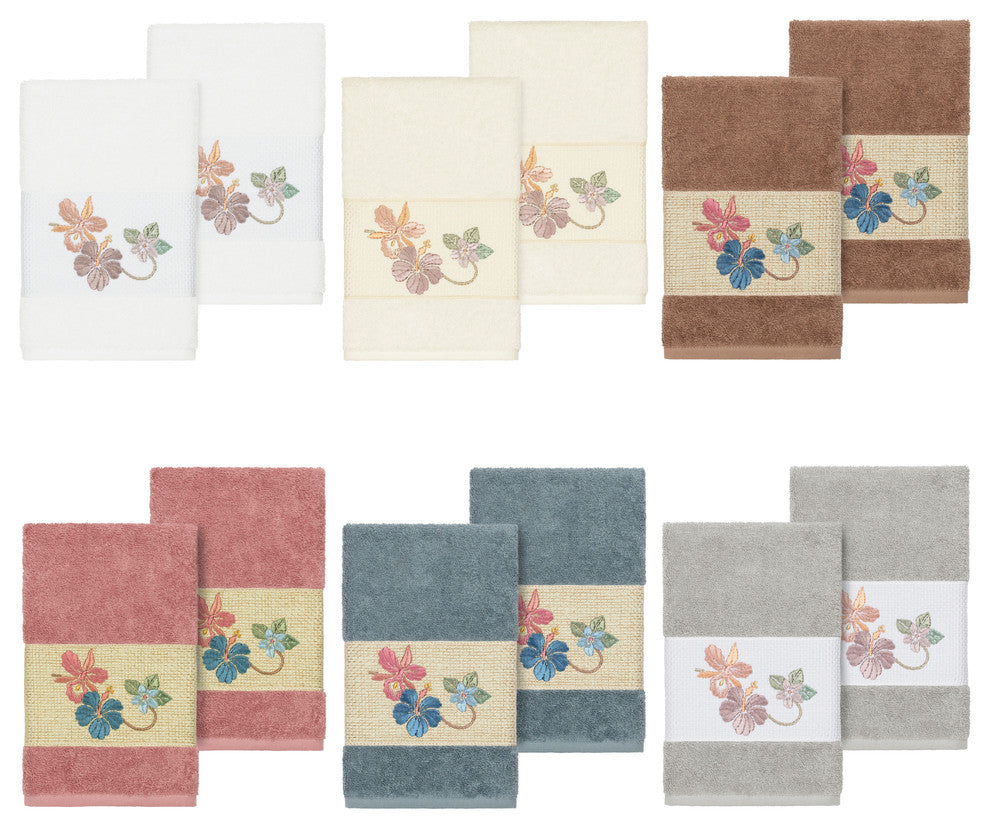 Caroline 2 Piece Embellished Hand Towel Set