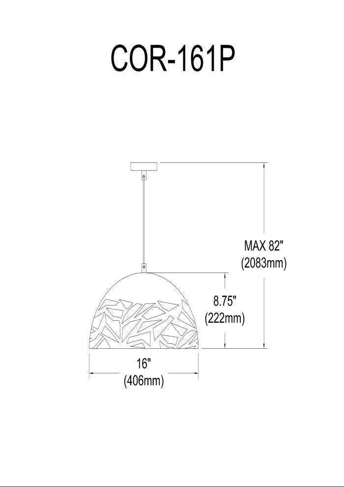 Cordoba 1-Light Pendant, Millstone