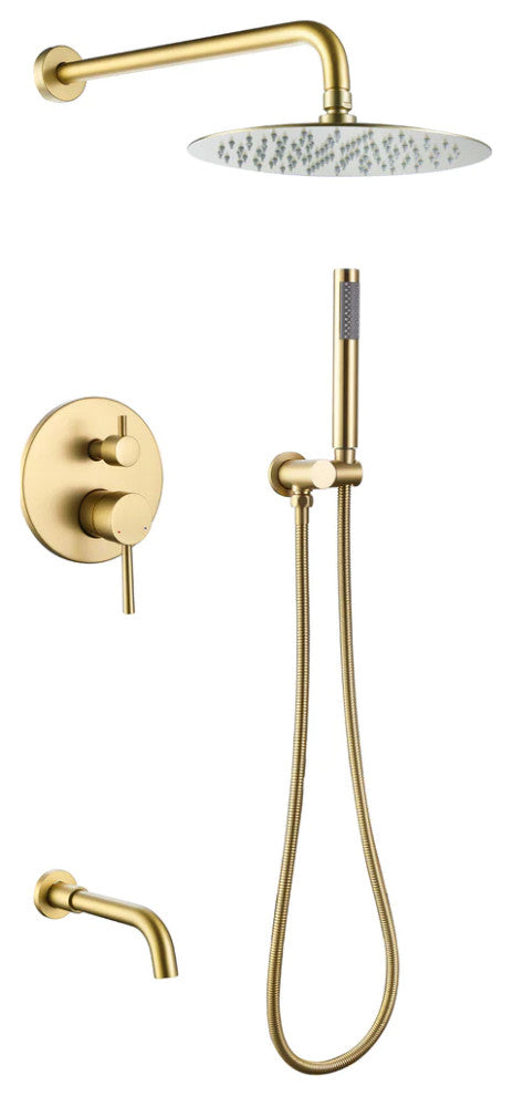 RBROHANT Tub Shower Faucet Set Complete Rain Shower System with Tub Spout