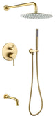 RBROHANT Tub Shower Faucet Set Complete Rain Shower System with Tub Spout