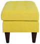 Modern Sunny Empress Upholstered Fabric Bench
