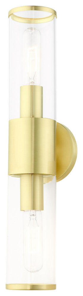 Satin Brass Nautical, Contemporary, Urban, Industrial Vanity Sconce