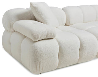 Calliope Cream Vegan Shearling 4-piece Modular Sectional Cream