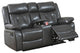 Tufted Manual Motion Loveseat, Gray