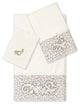 Linum Home Textiles Turkish Cotton April 3-Piece Embellished Towel Set, Cream