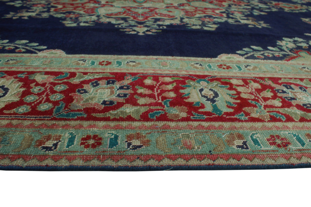 Fine Vintage Distressed Yolimar Navy Rug
