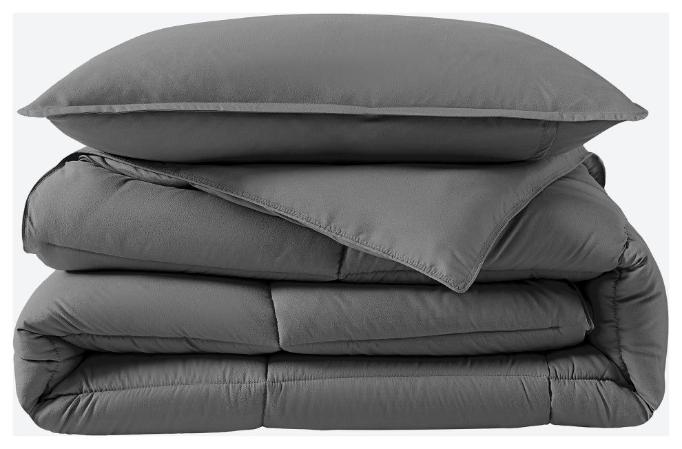 Bare Home Down Alternative Comforter Set, Gray, Twin/Twin Xl
