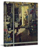 "Shuffleton's Barbershop" Print on Canvas by Norman Rockwell
