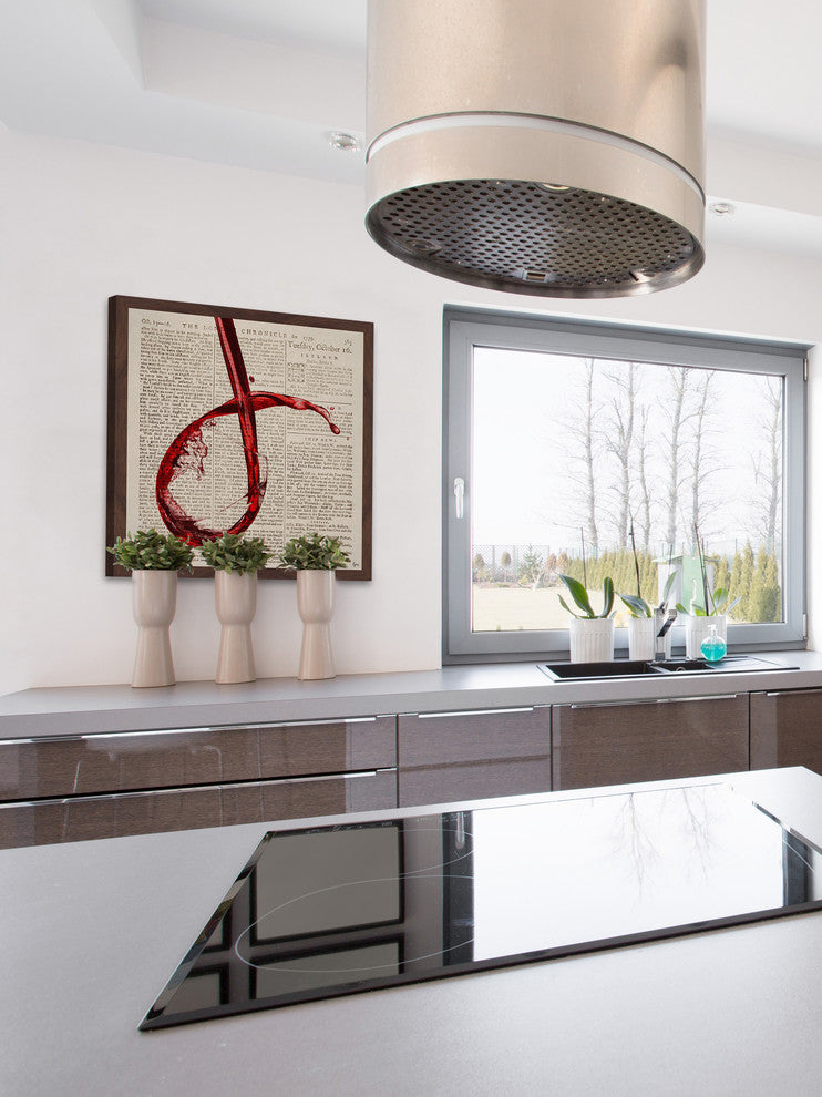 "Merlot" Framed Painting Print, 24"x24"