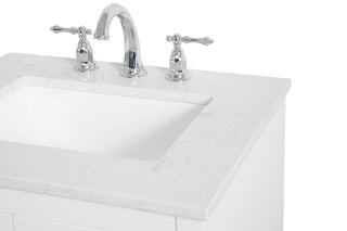 24" Single Bathroom Vanity, White