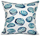 Clams, Geometric Print Pillow, Teal, 20"x20"
