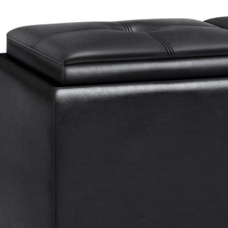 Avalon Tray Storage Ottoman with Lift Up Lids