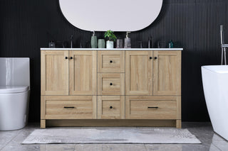 Home Living 60" Double Bathroom Vanity, Mango Wood