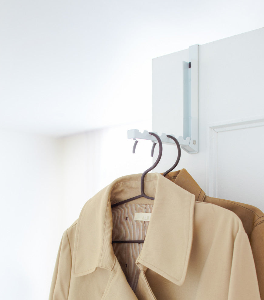 Smart Folding Over-The-Door Hook, White