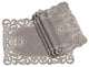 Claire Floral Embroidered Cutwork Placemats, Gray, 14"x 20", Set of 4