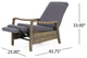 Sadlier Outdoor Acacia Wood Recliner Chair, Cushions, Dark Gray/Gray