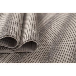 Enza Home Pagani 60" x 96" Contemporary Polypropylene Fabric Rug in Gray/Black