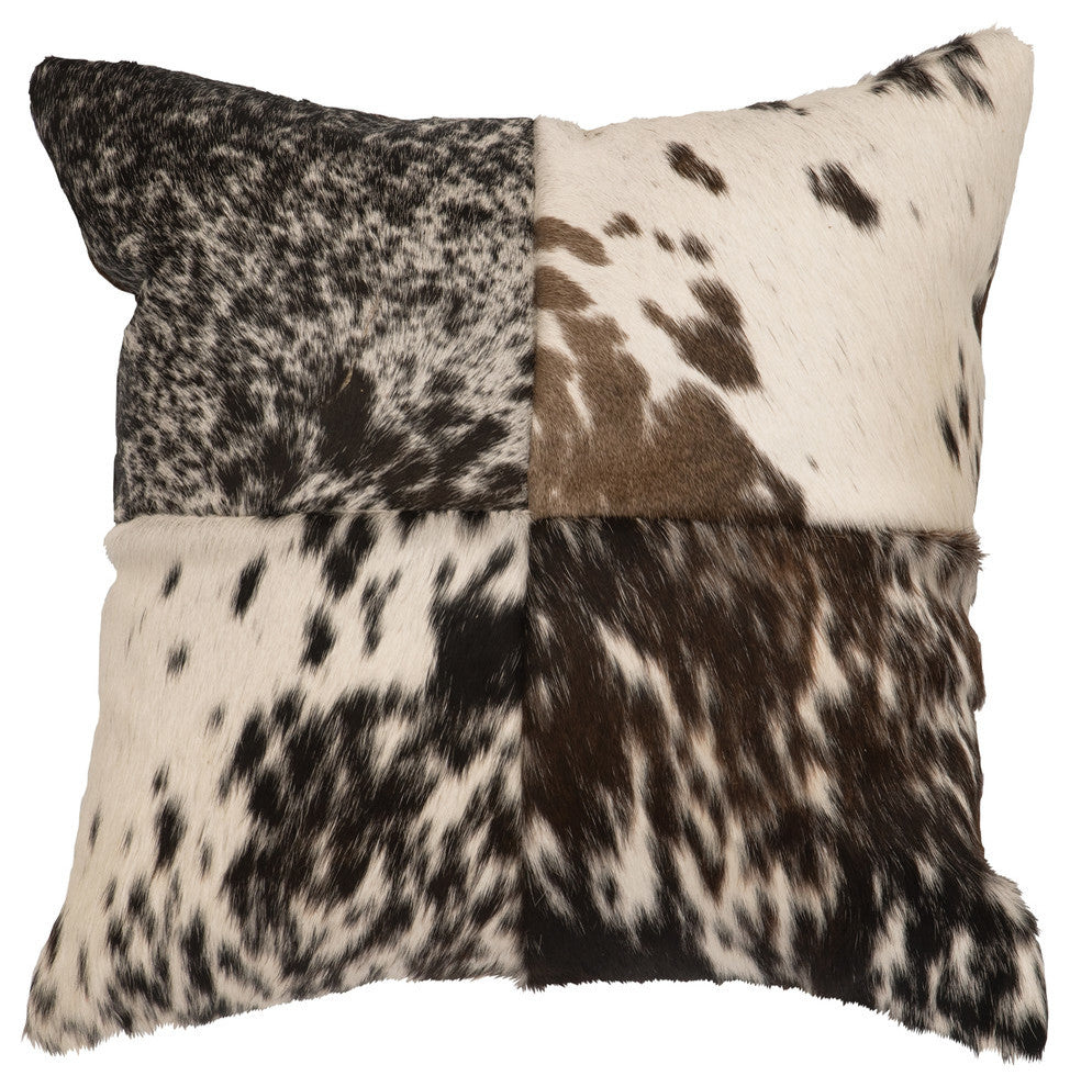Leather Hair on Hide Pillow, 16x16