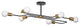 Modern 6-Light Sputnik Semi Flush Mount Ceiling Light Fixture for Dining Room