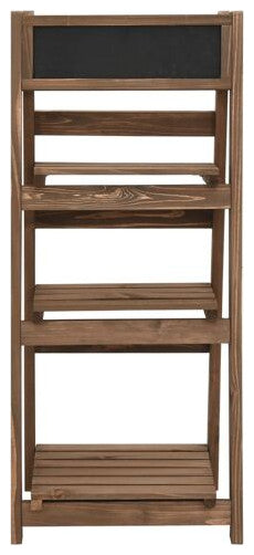 vidaXL Plant Stand Natural Wood Solid Fir Wood 15.7x11.8x35.4 in Durable