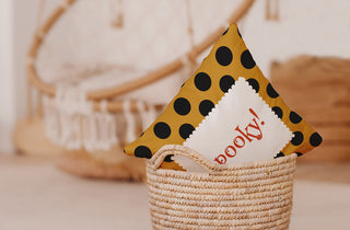 Halloween Spooky Dots Accent Pillow Removable Insert, Golden Mustard, 20"x20"