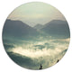 Beautiful Foggy Hills In Sri Lanka, Beach Round Wall Art, 36"