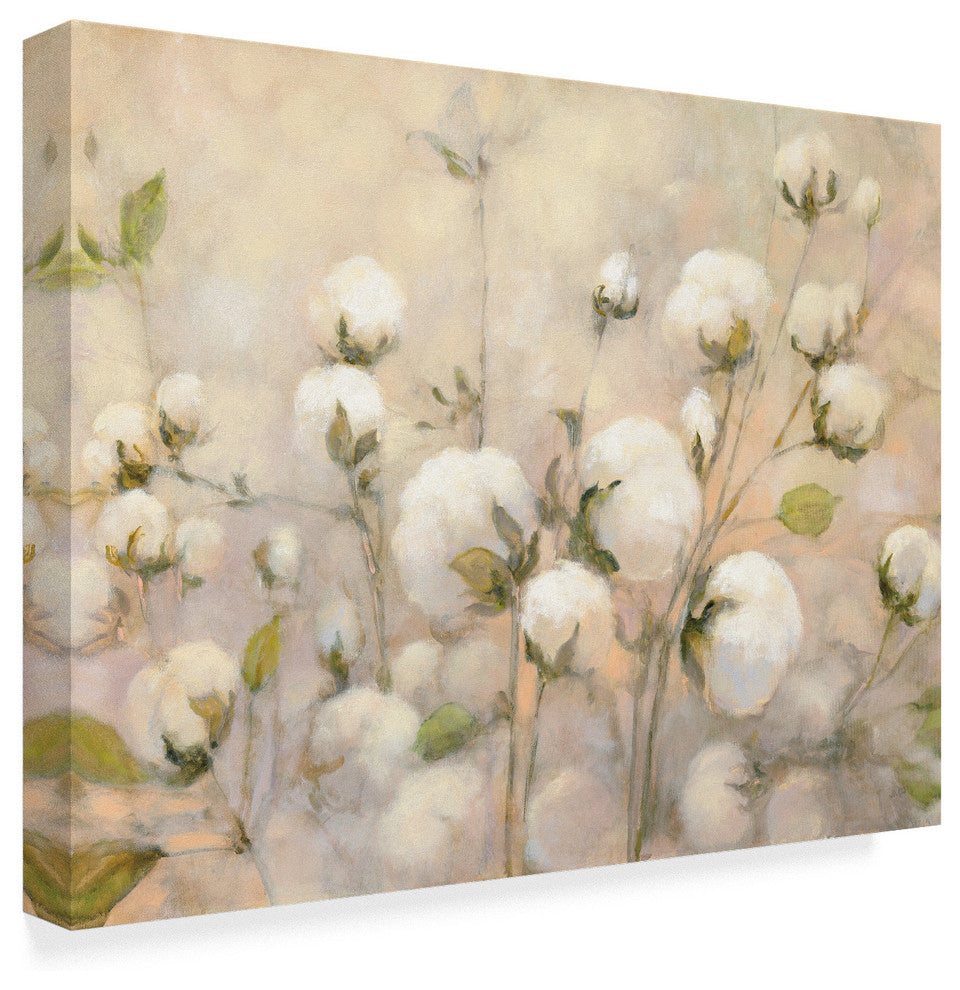 Julia Purinton ''Cotton Field Crop Blush'' Canvas Art, 32"x24"