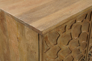 Ethan 4-door Carved Solid Wood Sideboard