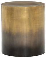 Cameron End Table-Ombre Antique Brass