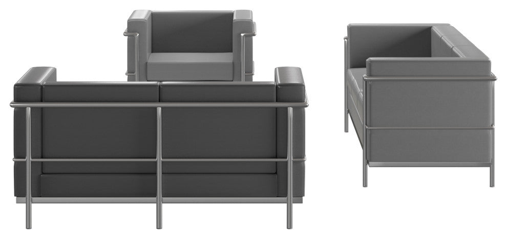 HERCULES Regal Series Reception Set, LeatherSoft, Gray