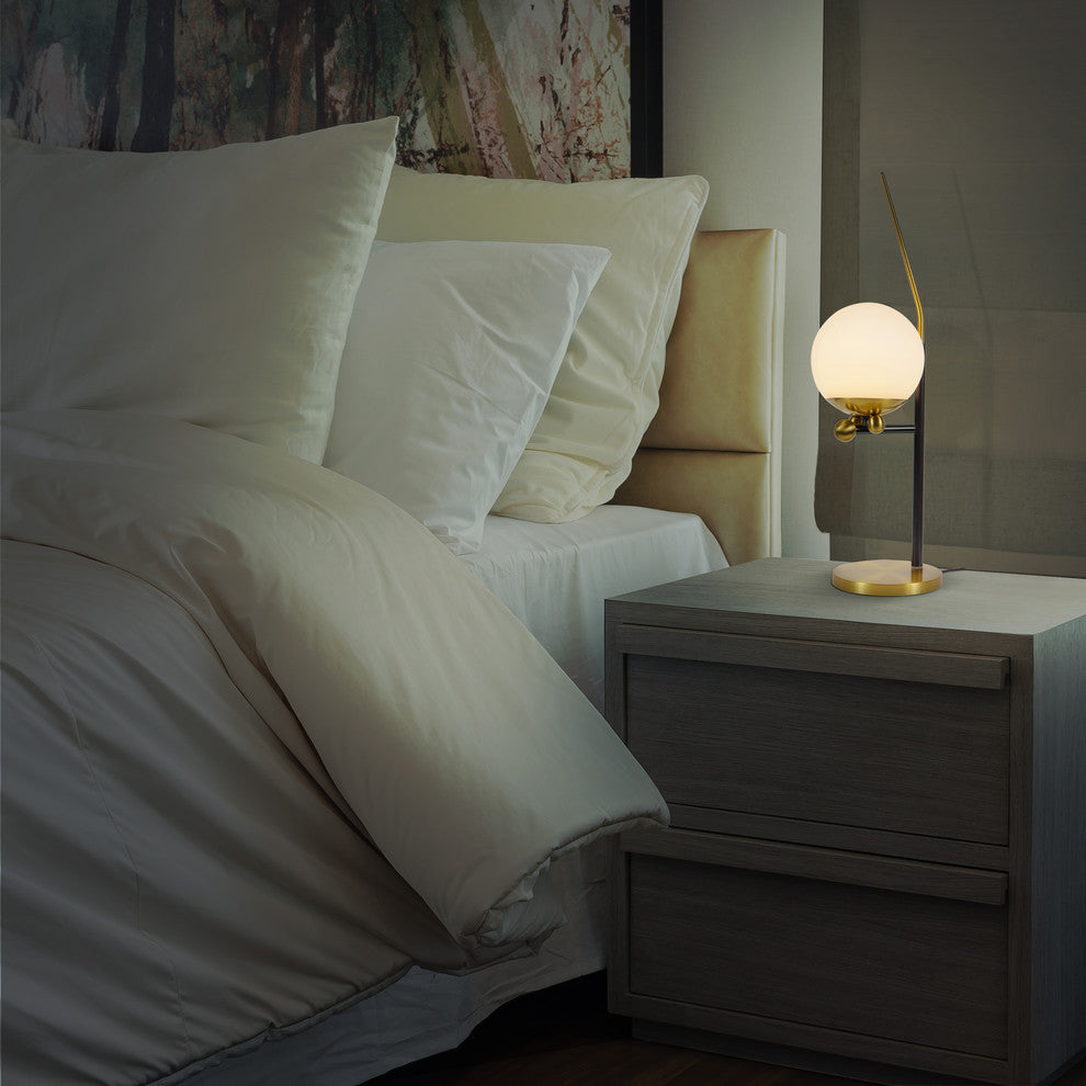 Chianti 22" ETL Certified Integrated LED Table Lamp, Antique Brass