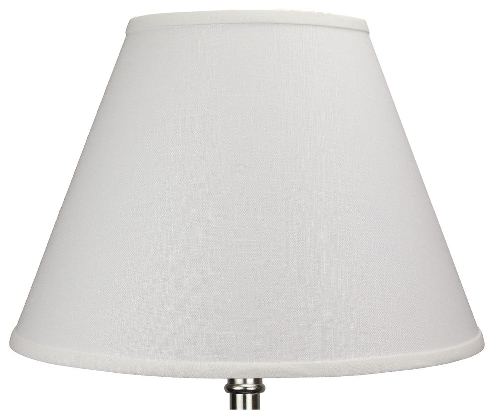 Fenchel Shades, 9"x18"x13" Spider Attachment Empire Lamp Shade, Designer Linen Off White