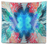 Extraordinary Fractal Blue Texture Abstract Wall Tapestry, 60"x50"