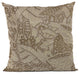 Plutus Brown Mustard Jacquard Luxury Throw Pillow, 24"x24"