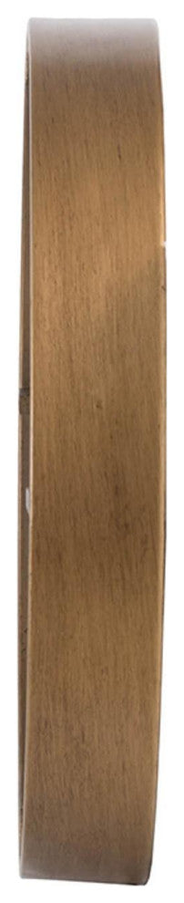 Modern Minimal 16" Gold and Mirror Round Wall Clock