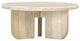 Patrizia Concrete Round Coffee Table - Travertine