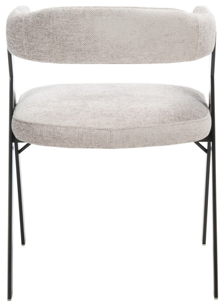 Safavieh Izzy Chenille Dining Chair Grey/Black