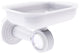 Pacific Beach Wall-Mount Soap Dish Holder with Groovy Accents, Matte White