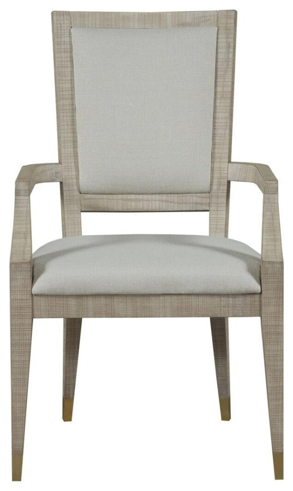 Sonder Living Classic Raffles Dining Arm Chair | Natural & Norman Ivory