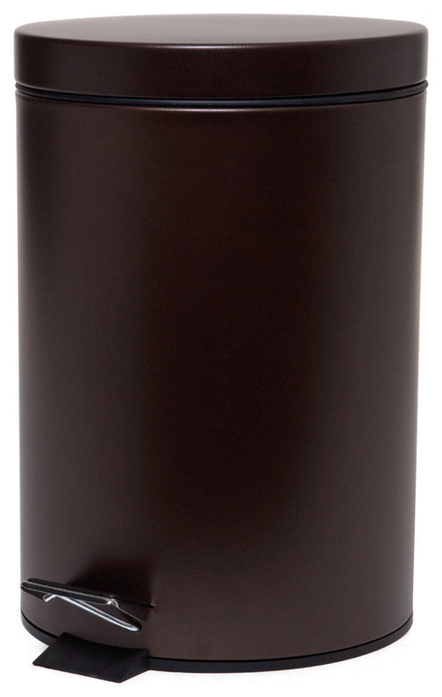 Simple Spaces LYP0701 Round Trash Can With Step Pedal, Venetian Bronze, 1.85 Gal