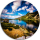 Long View Of Seven Rila Lakes, Landscape Round Wall Art, 36"