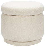 Enoki Storage Ottoman, Boucle, Ivory Boucle