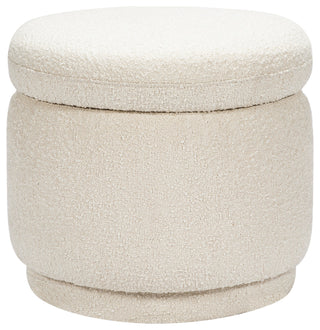Enoki Storage Ottoman, Boucle, Ivory Boucle