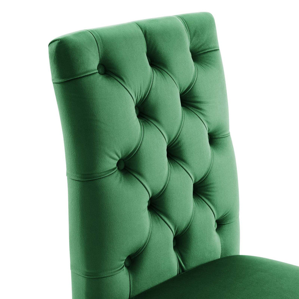 Duchess Performance Velvet Dining Chairs, Set of 2, Emerald