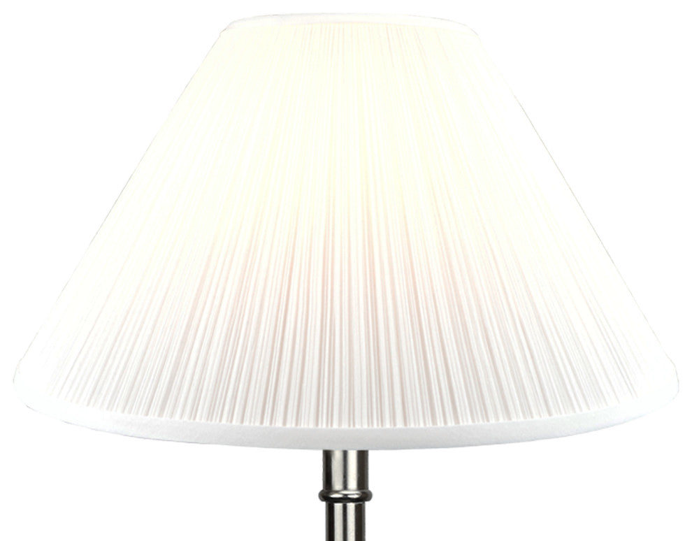 FenchelShades Round Lampshade 7"x20"x12", Pleated Mushroom White