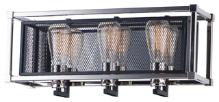Maxim 12153 Refine 3 Light 21"W Bathroom Vanity Light - Black / Polished Nickel