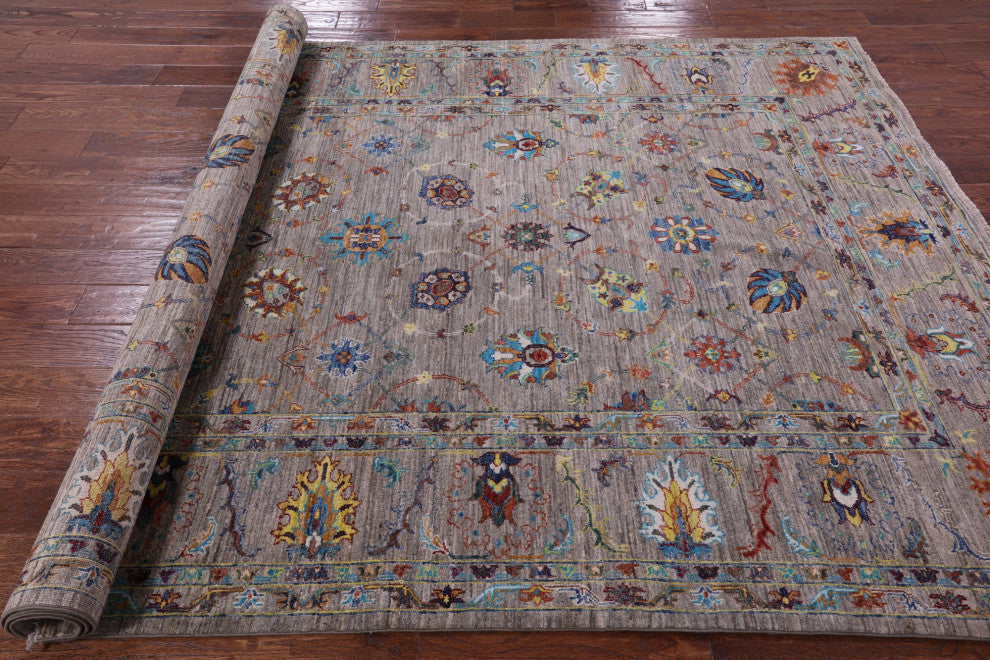 Handmade Persian Tabriz Wool Rug 6' 6" X 9' 8" Q9650
