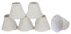 32106-6 Small Hardback Empire Chandelier Clip On Lamp Shade Flaxen 3"x6"x5"