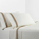 350 TC Cream Sheet Set With Tan Flange, King