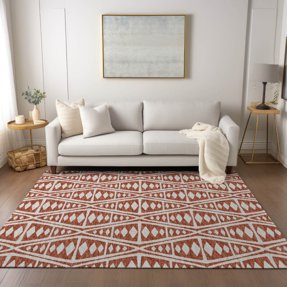 Indoor/Outdoor Sedona SN6 Clay Machine Washable 8' x 10' Rug